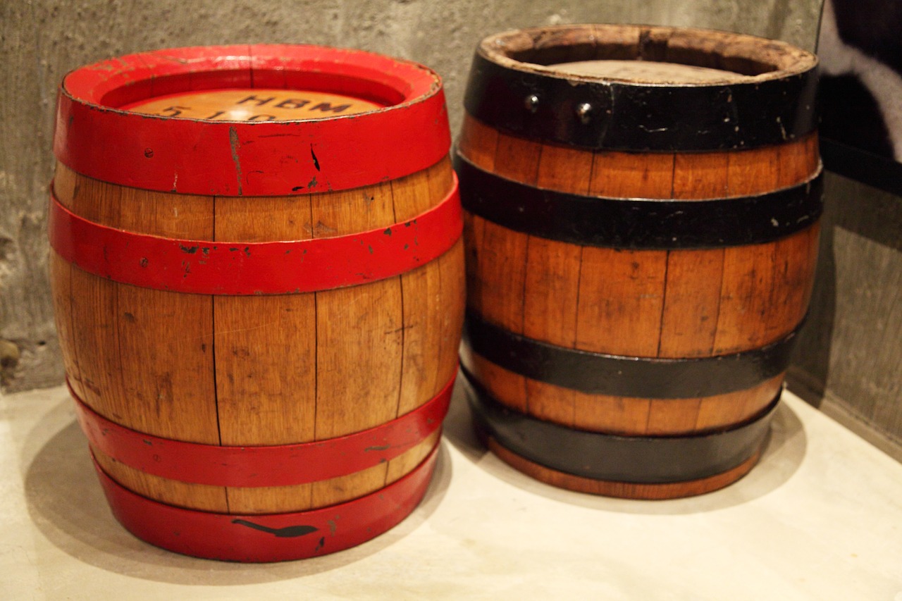 traditional oak barrel