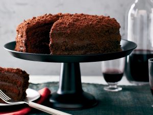 his Red Wine Chocolate Cake Is Valentine’s Day Dessert Perfection.